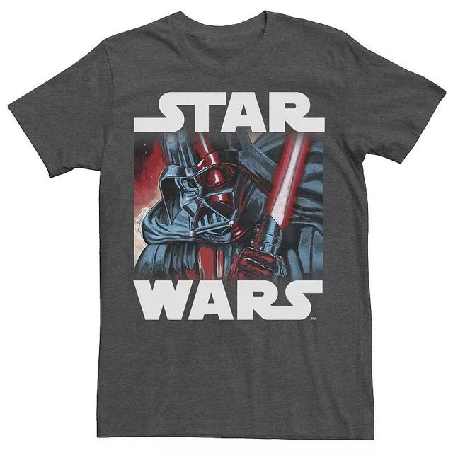 Mens Star Wars Darth Vader Saber Up Close and Personal Graphic Tee Grey Heather Product Image