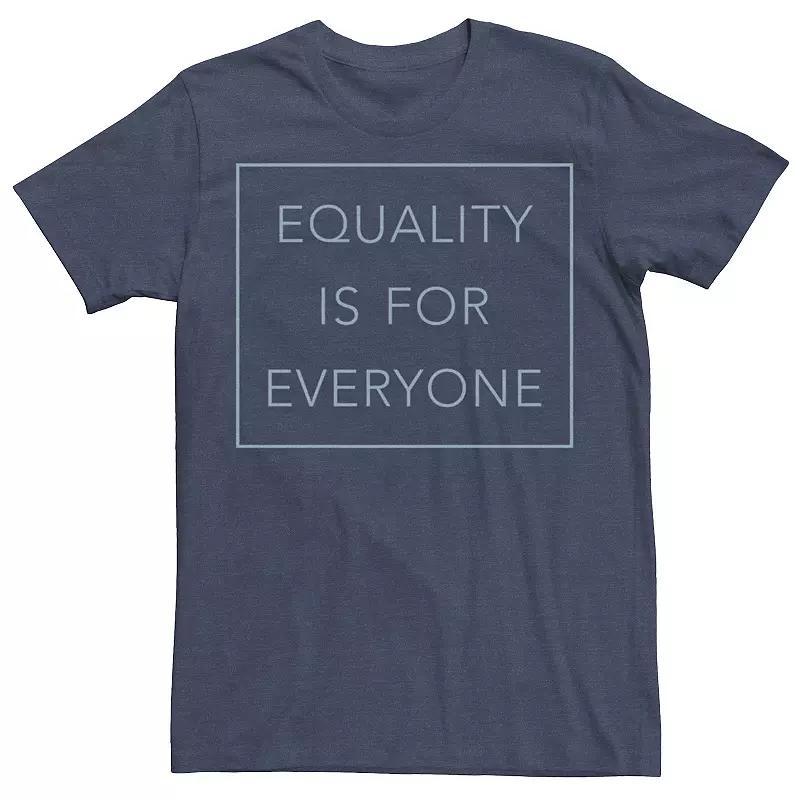 Mens Equality Everyone Text Tee Navy Grey Product Image