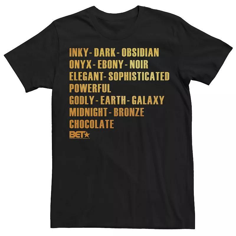 Mens BET Shades Gold Text Logo Tee Product Image