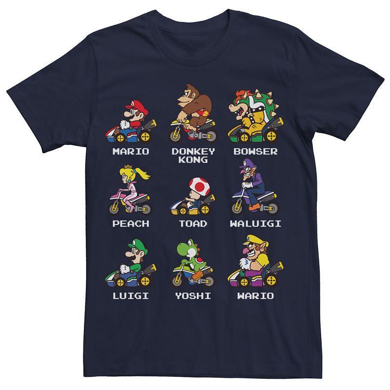 Mens Mario Kart Retro Kart Racers Tee Blue Product Image