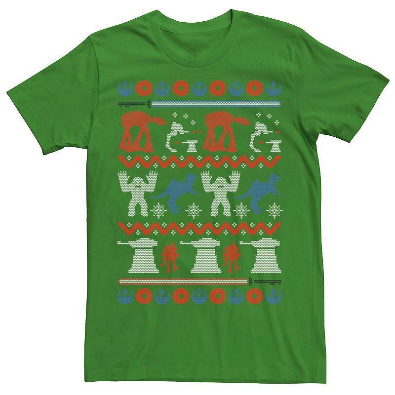 Mens Star Wars Hoth Battle Ugly Christmas Sweater Tee Product Image