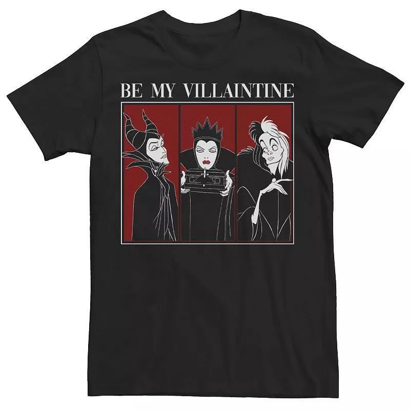 Big & Tall Disney Villains Valentines Be My Villaintine Panels Tee, Mens Product Image