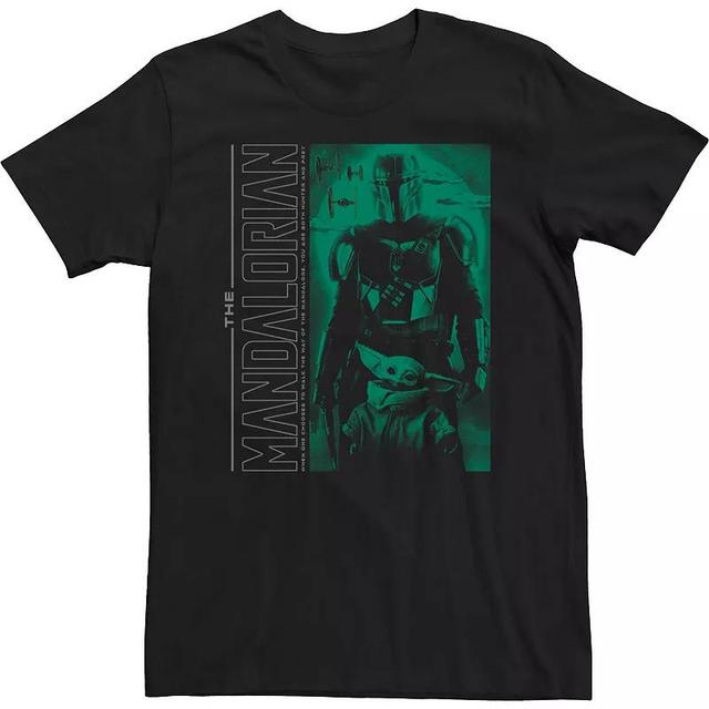 Mens Star Wars The Mandalorian & The Child Dark Poster Tee Product Image