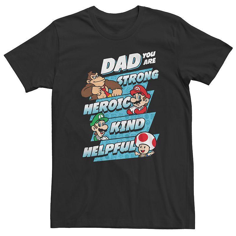 Mens Nintendo Characters Dad Tee Blue Product Image