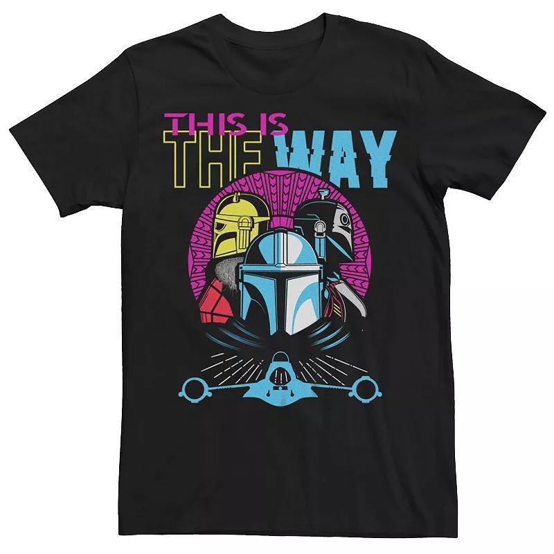 Mens Star Wars The Mandalorian Hyper Neon Sunset Tee Product Image