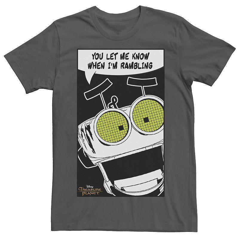 Disneys Treasure Island Rambling Robot Portrait Mens Tee Grey Product Image