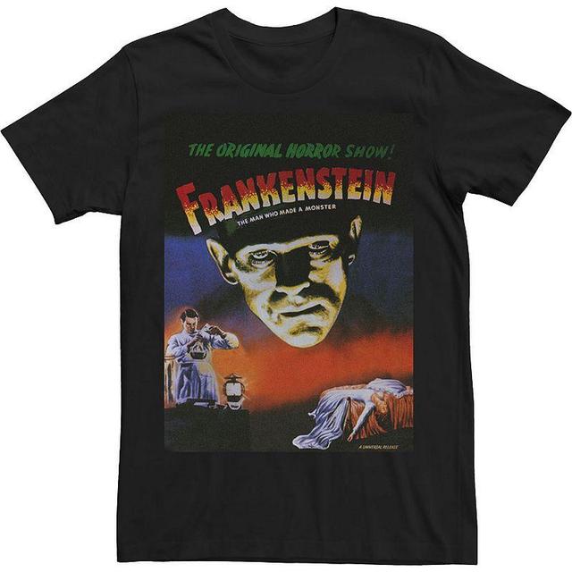 Big & Tall Universal Monsters Distressed Frankenstein Movie Poster Tee, Mens Product Image