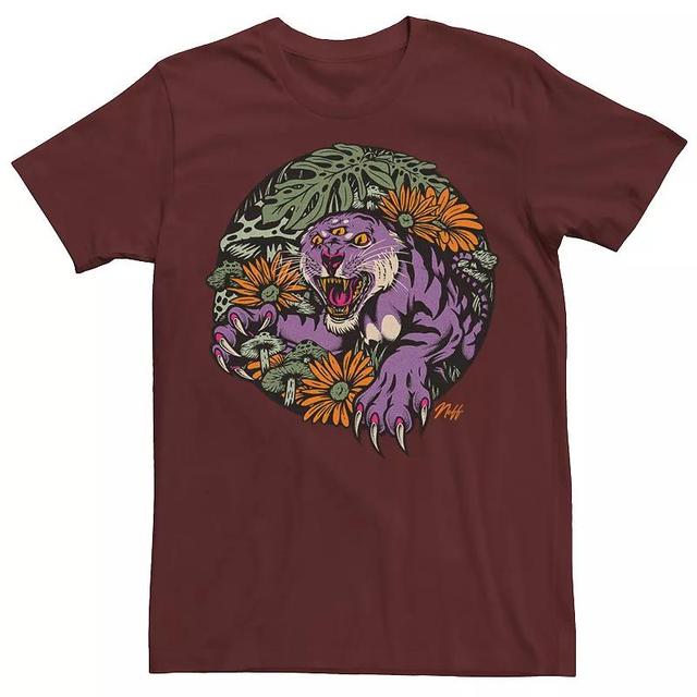 Mens Neff All Seeing Daisey Floral Tiger Tee Red Product Image