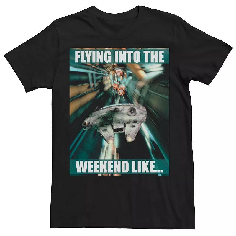 Mens Star Wars Millennium Falcon Flying Into The Weekend Like Tee Product Image