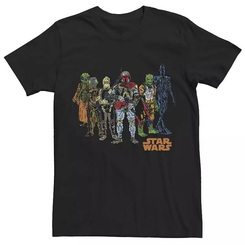 Mens Star Wars Bounty Hunter Colorful Sketch Tee Product Image