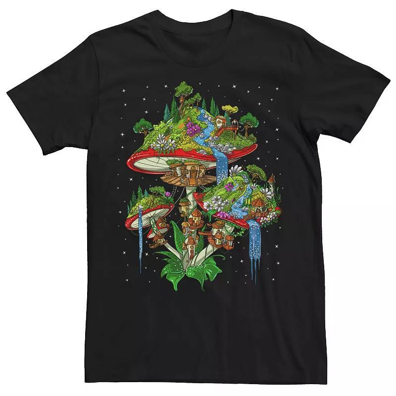 Mens Magic Mushroom Island Graphic Tee Red Product Image