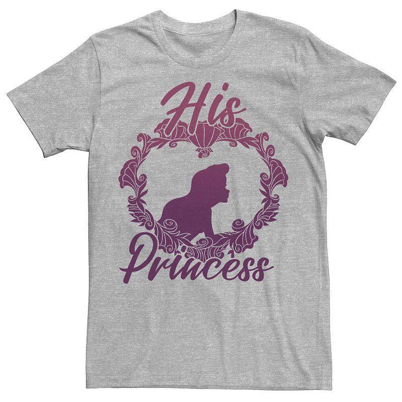 Disneys The Little Mermaid Ariel His Princess Couples Mens Tee Athletic Grey Product Image