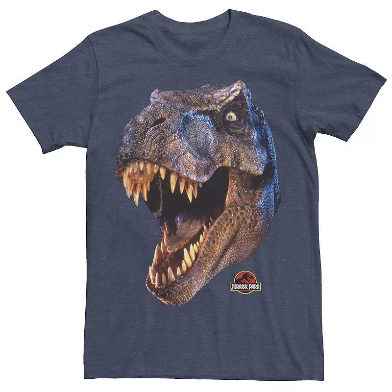 Mens Jurassic Park T-Rex Head Roar Tee Kelly Grey Product Image