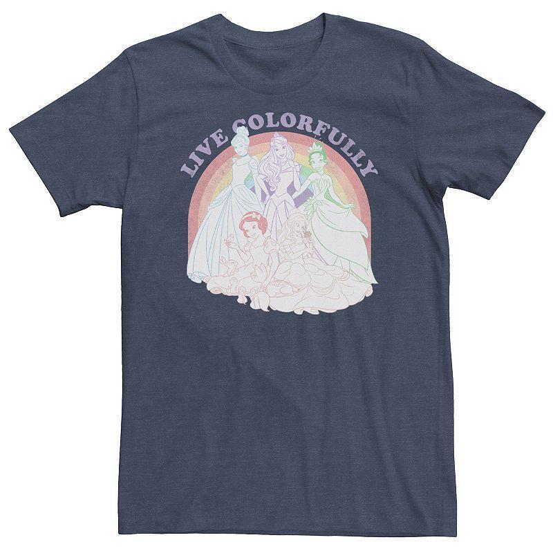 Big & Tall Disney Princess Pride Live Colorfully Rainbow Portrait Tee, Mens Product Image