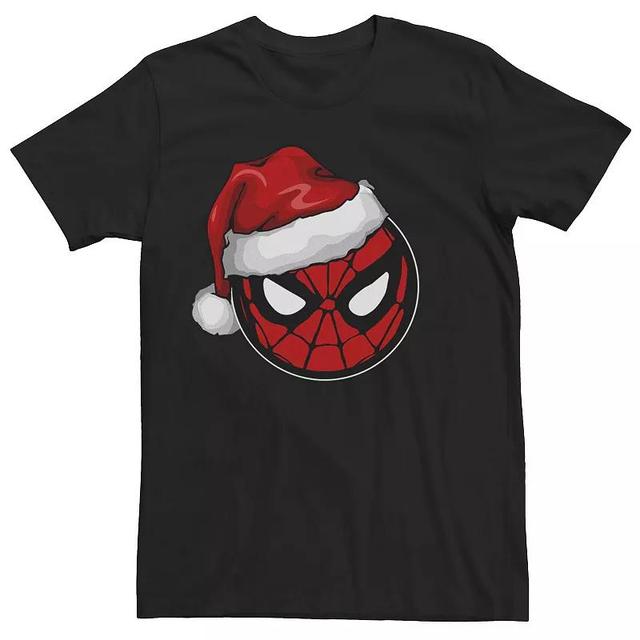 Mens Marvel Spider-Man Santa Hat Short Sleeve Tee Product Image