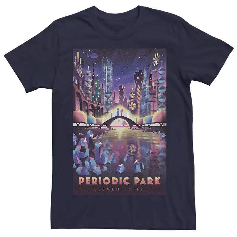 Disney / Pixars Elemental Mens Periodic Park Poster Graphic Tee Blue Product Image