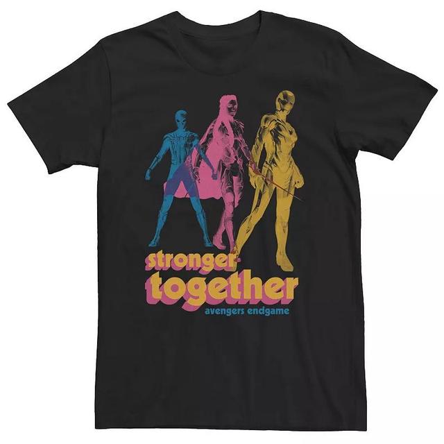 Big & Tall Marvel Stronger Together Tee, Mens Black Product Image