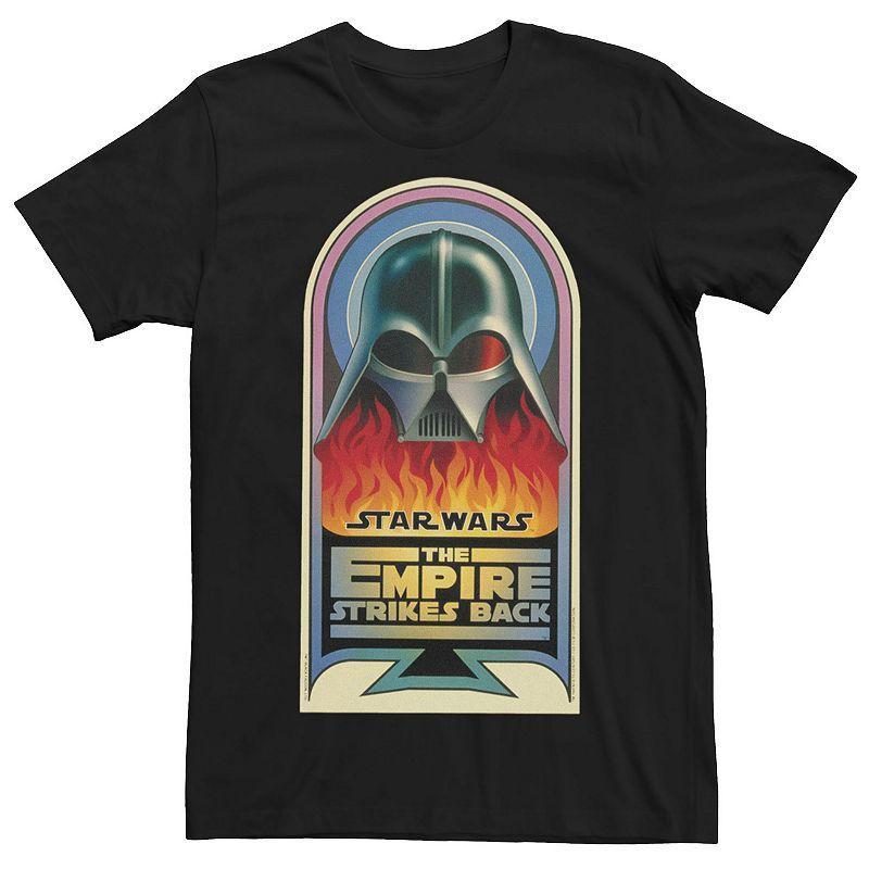 Mens Star Wars Empire Strikes Back Vader Flame Poster Tee Product Image