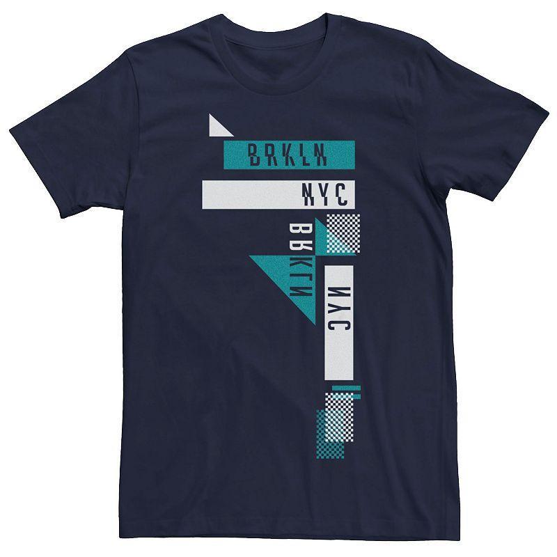 Mens Brooklyn New York City Graphic Tee Blue Product Image