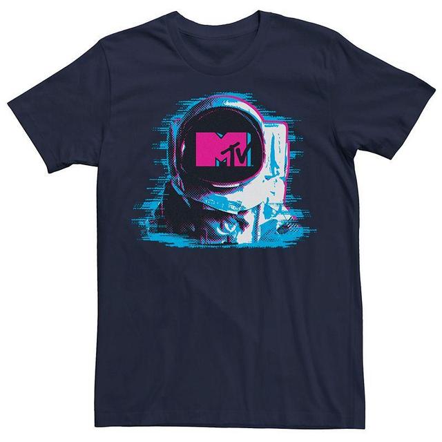 Mens MTV Astronaut Static Tech Logo Helmet Tee Blue Product Image