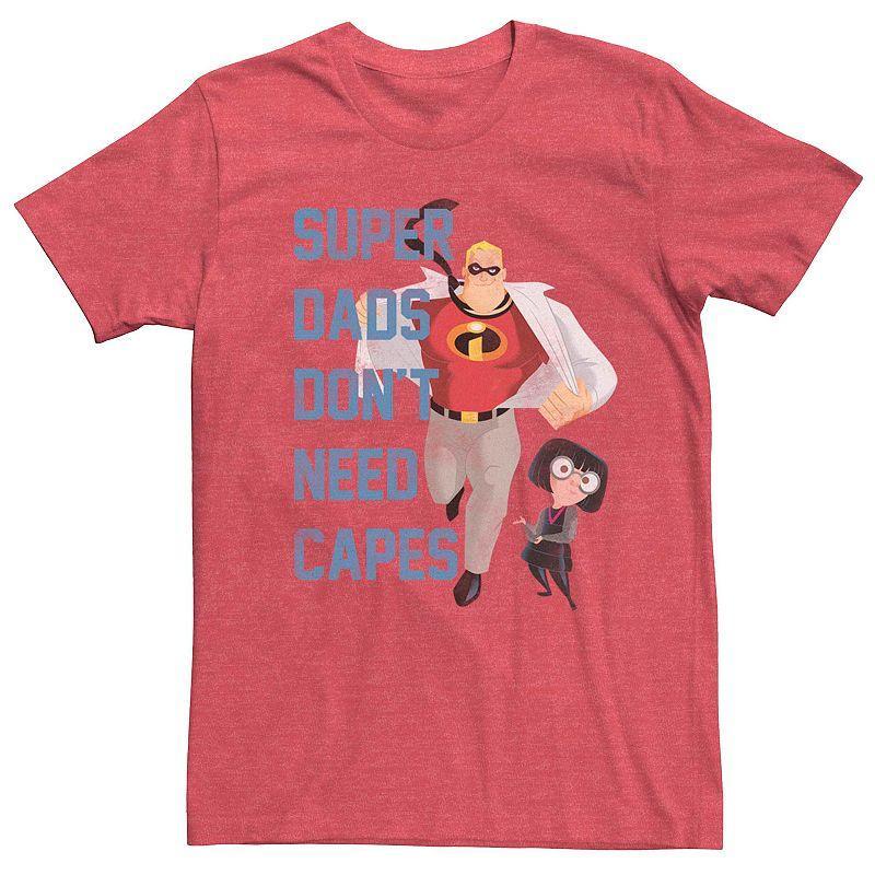 Pixar Mens The Incredibles Dads Dont Need Capes Short Sleeve T-Shirt Product Image