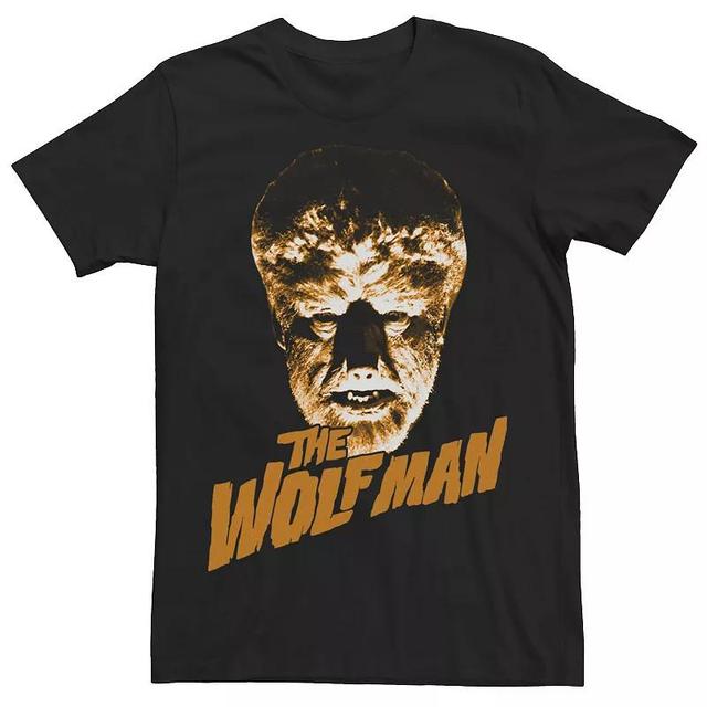 Mens Universal Monsters The Wolfman Orange Hue Portrait Graphic Tee Product Image