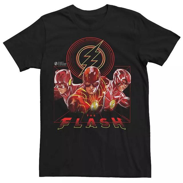 Big & Tall The Flash Logo Stamp Graphic Tee, Mens Black Product Image