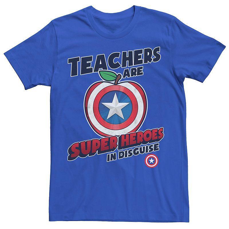 Mens Marvel Teachers Are Super Heroes In Disguise Captain America Tee Product Image