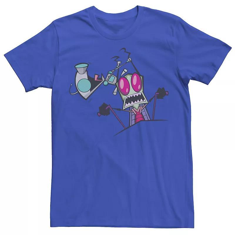 Mens Nickelodeon Invader Zim Gir Pulling Zims Antennas Portrait Graphic Tee Product Image