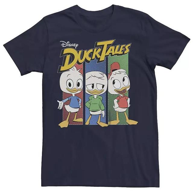 Disneys DuckTales Mens Huey Dewey Louie Graphic Tee Blue Product Image