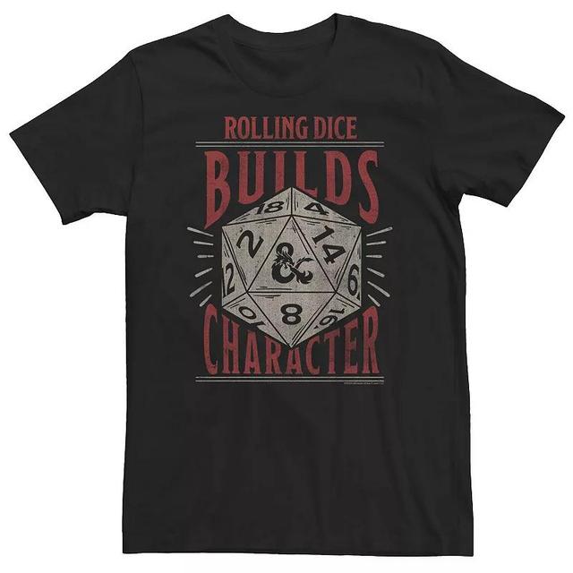 Big & Tall Dungeons & Dragons Rolling Dice Builds Character Tee, Mens Product Image