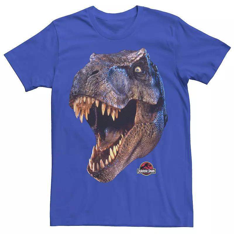 Mens Jurassic Park T-Rex Head Roar Tee Kelly Grey Product Image