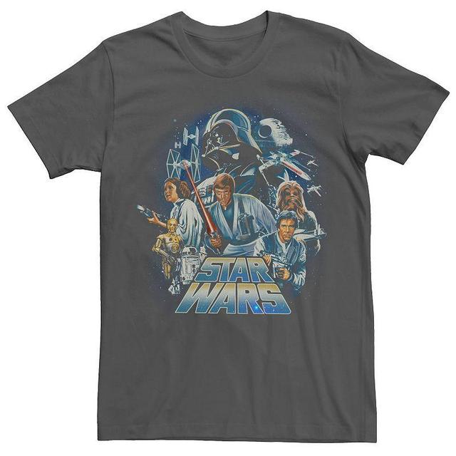 Mens Star Wars Yoda Best Vintage Tee Med Blue Product Image