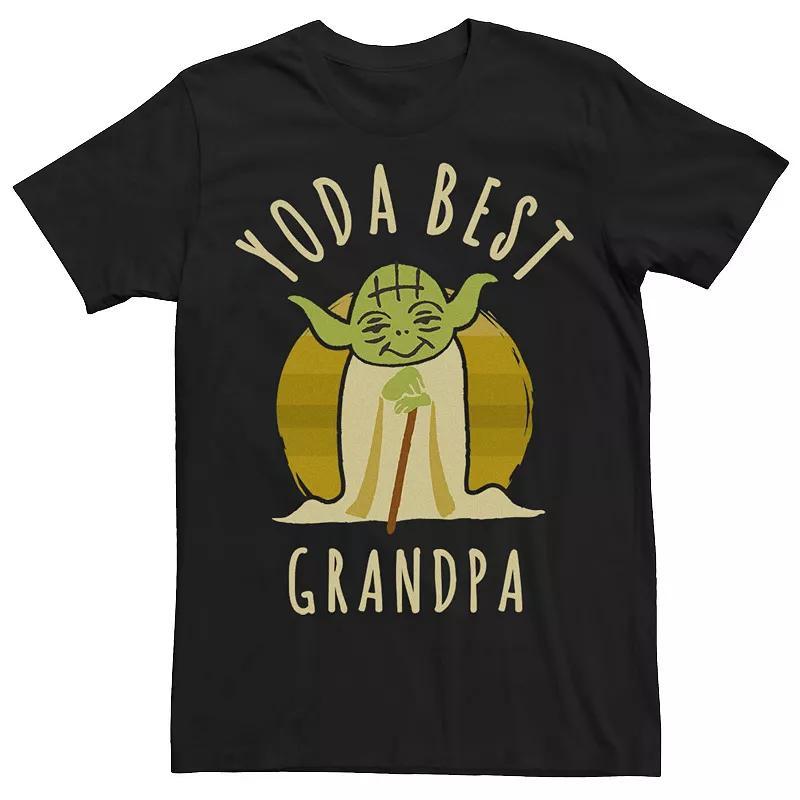 Mens Star Wars Yoda Best Grandpa Cartoon Yoda Tee Product Image