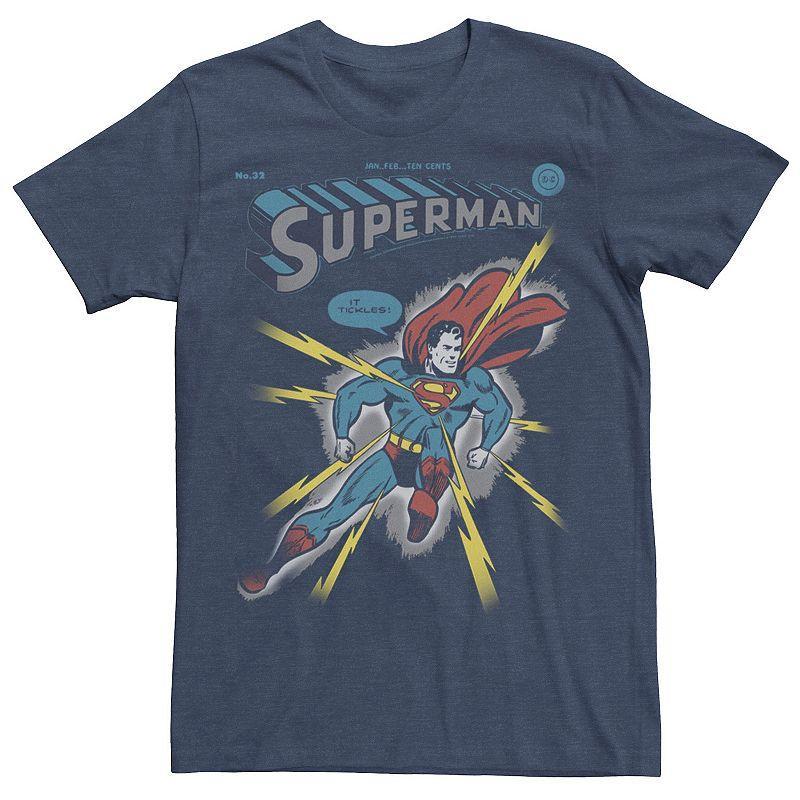 Mens DC Comics Superman Electrified Tee Blue Product Image