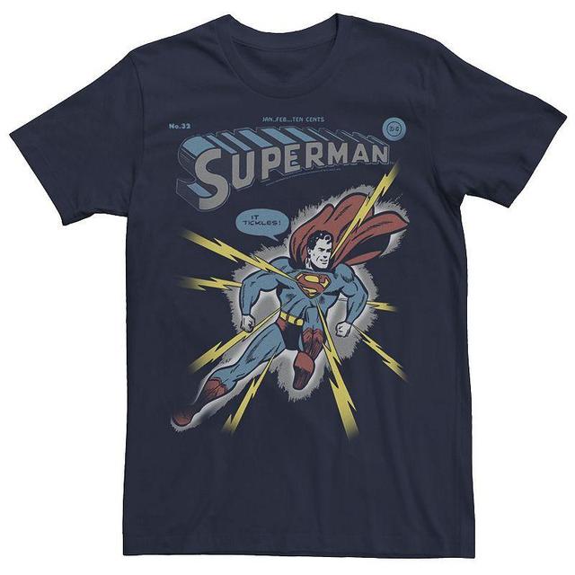 Mens DC Comics Superman Electrified Tee Blue Product Image