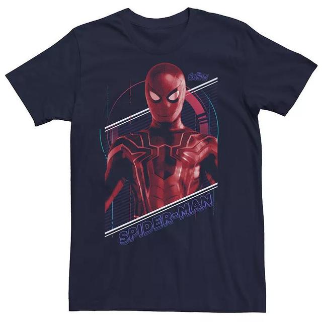 Mens Marvel Avengers Infinity War Spider-Man Tech Graphic Tee Blue Product Image