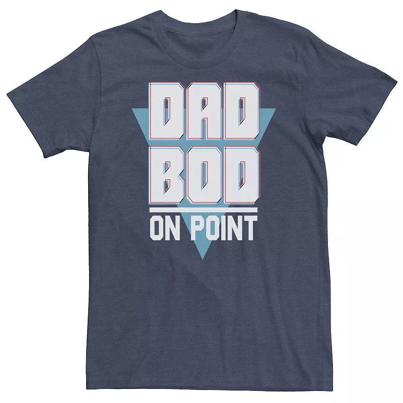 Big & Tall Dad Bod On Point Fathers Day Tee, Mens Navy Grey Product Image