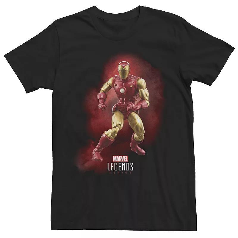 Mens Marvel Legends Series Classic Iron Man Portrait Graphic Tee Black Product Image