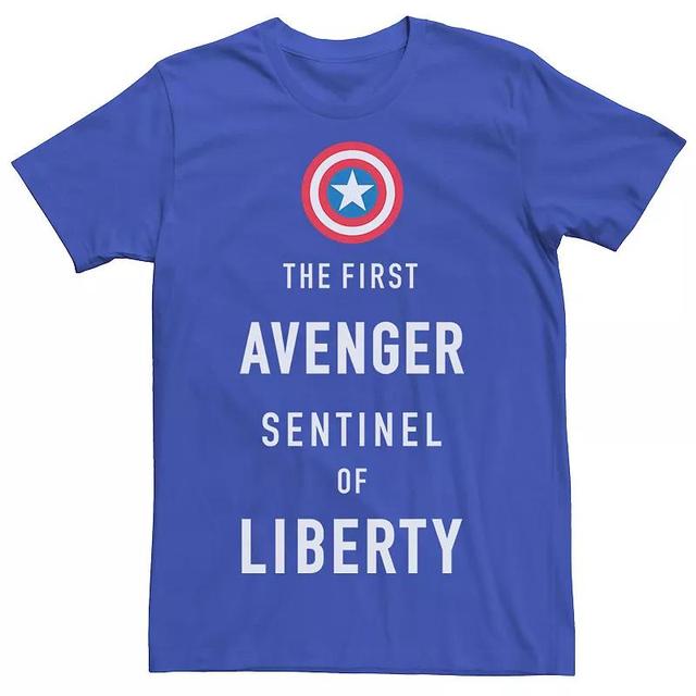 Mens Marvel Captain America Sentinel Of Liberty Text Tee Product Image