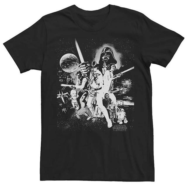 Mens Star Wars And White Movie Poster Tee Product Image