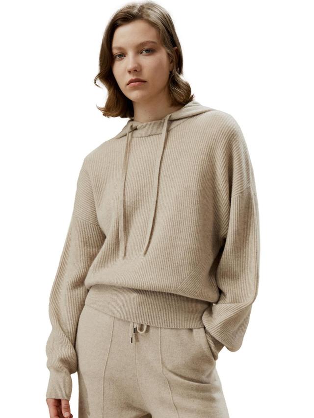 Lilysilk Womens 100% Cashmere Detachable Hoodie for Women Product Image