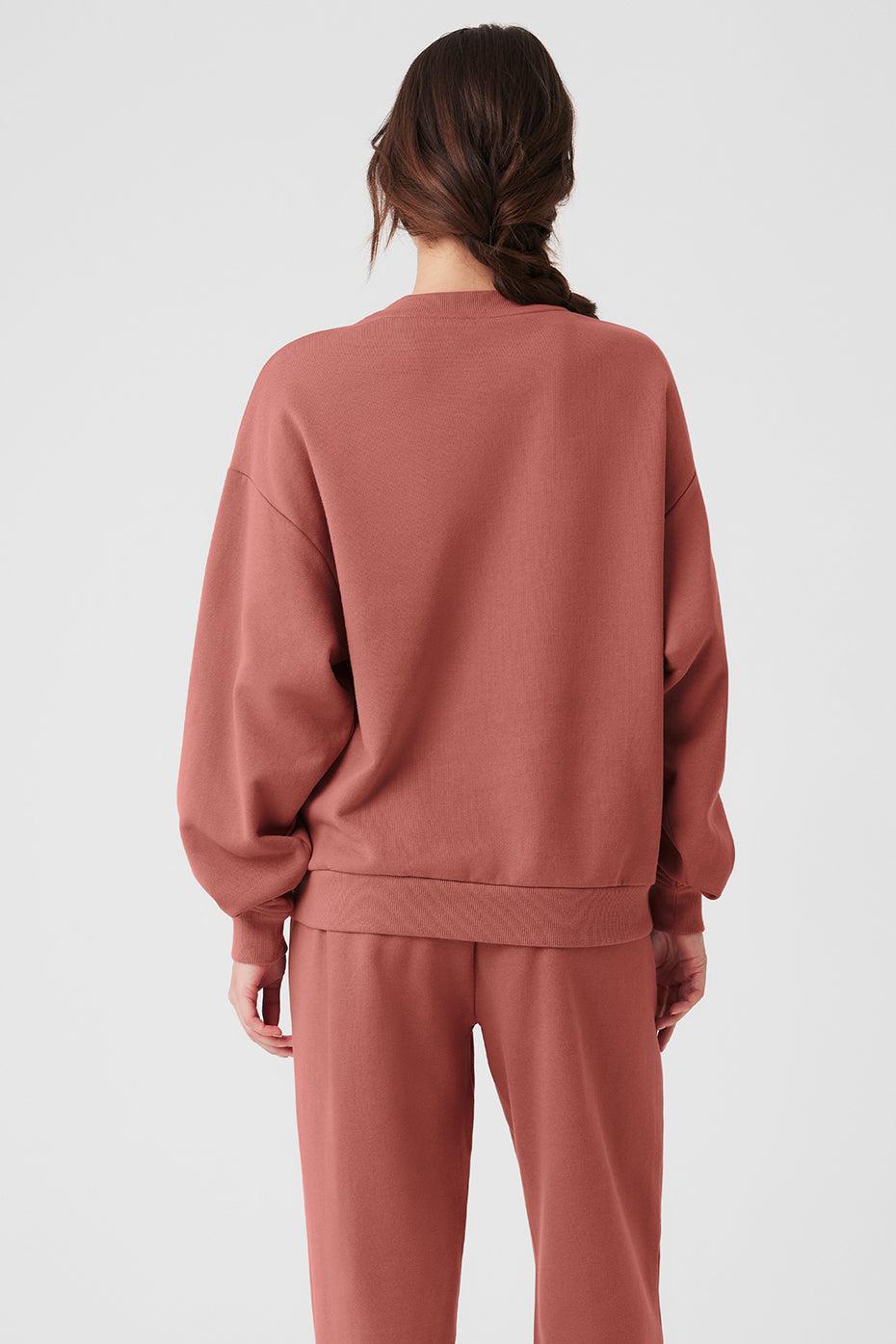 Accolade Crew Neck Pullover - Soft Terracotta Female Product Image