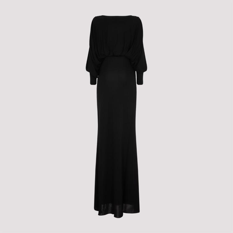 SAINT LAURENT Cut-out Long-sleeved Dress In Black Product Image