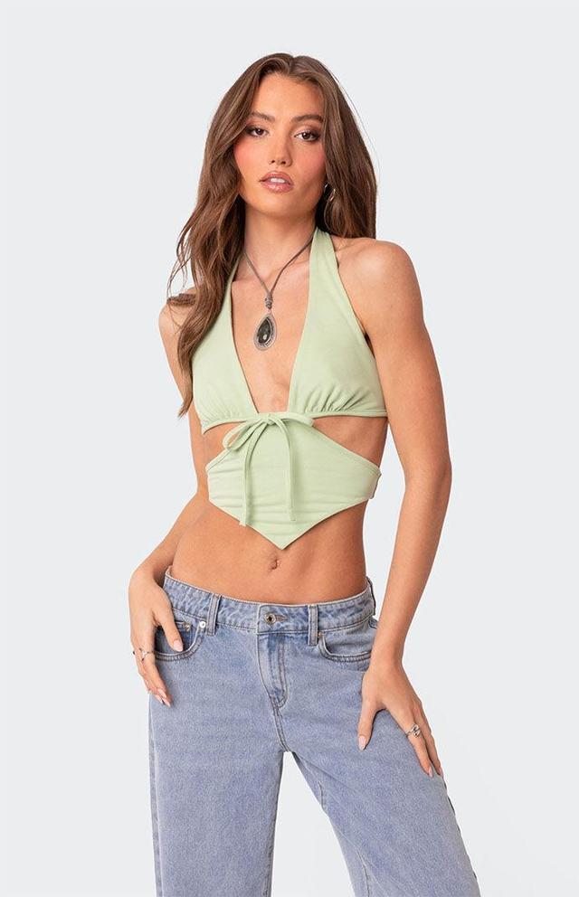 Edikted Women's Cady Tie Front Cut Out Top Product Image