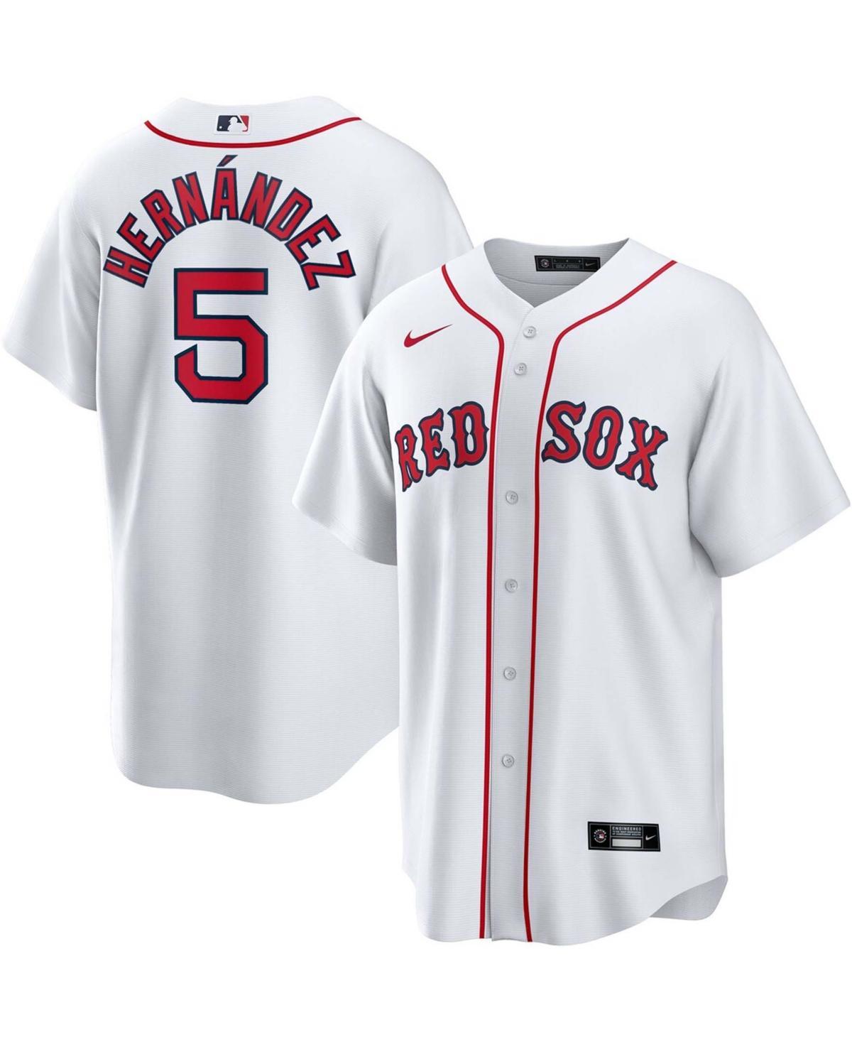 Mens Enrique Hernandez White Boston Red Sox Home Official Replica Player Jersey - White Product Image