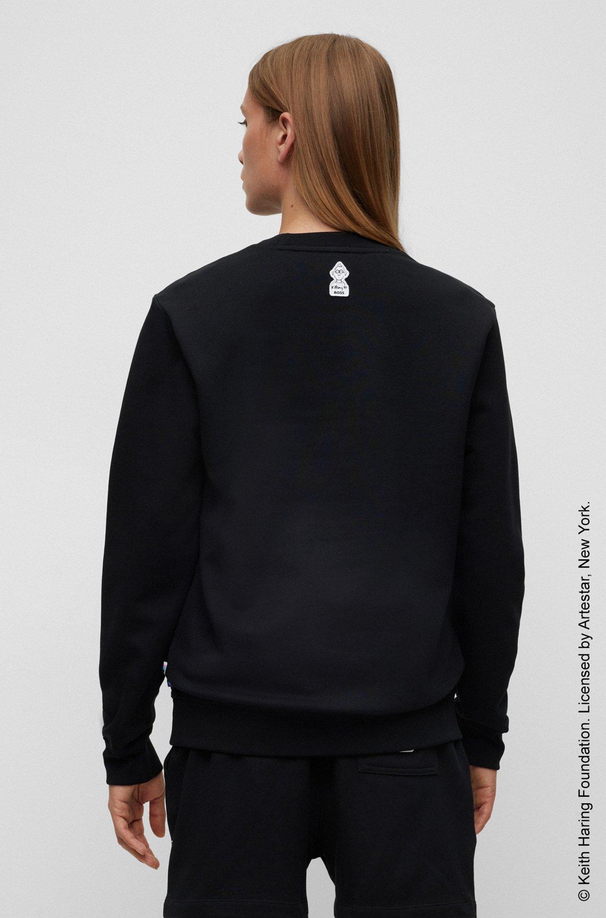 BOSS x Keith Haring gender-neutral cotton-blend sweatshirt with special artwork Product Image