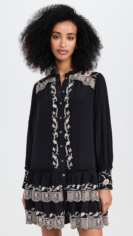 Sea Lacey Embroidery Long Sleeve Tunic Dress | Shopbop Product Image