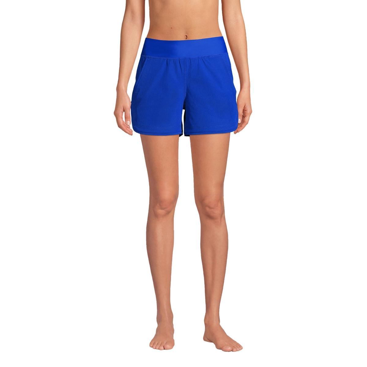 Womens Lands End 3 Quick Dry Swim Shorts With Panty Deep Blue Product Image