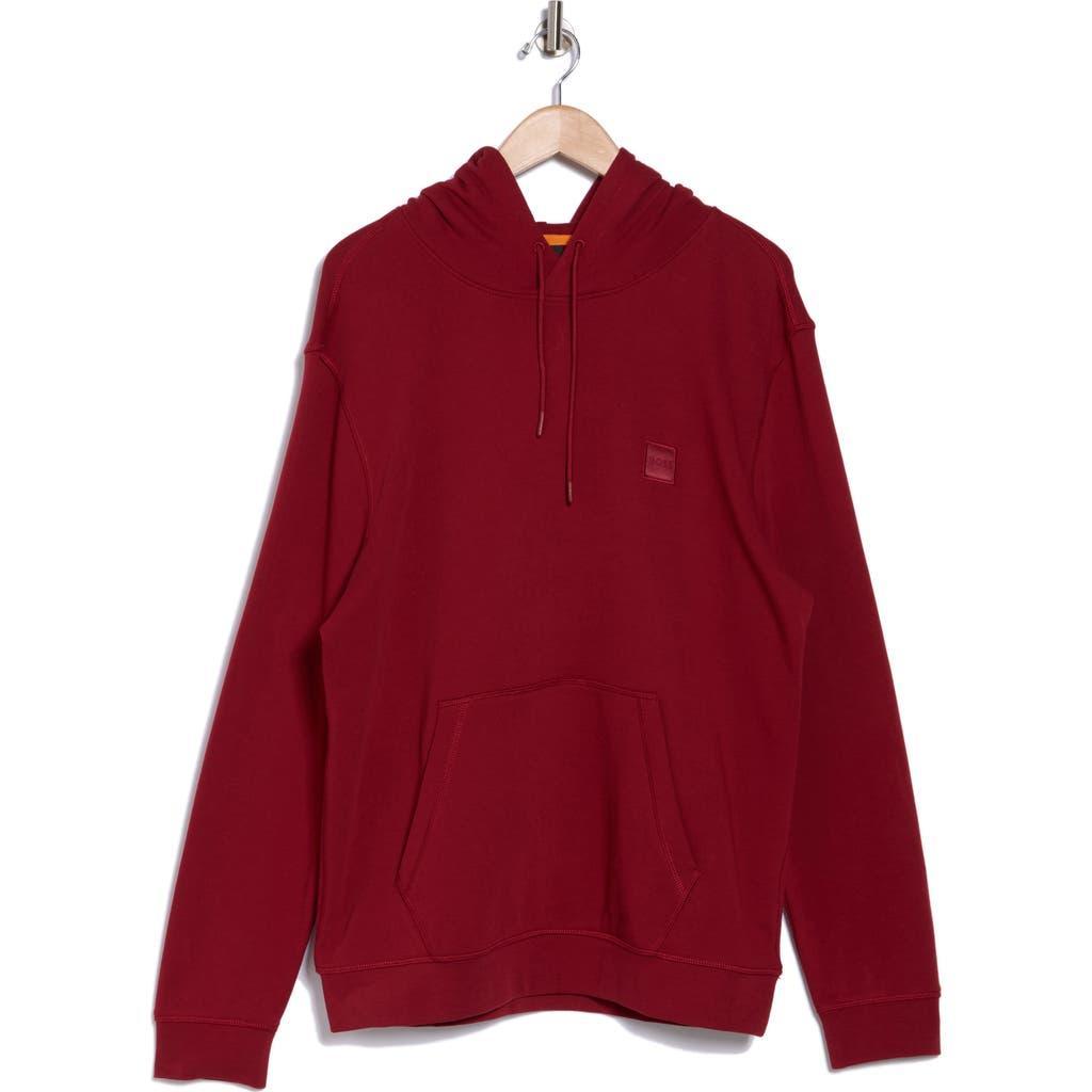 HUGO BOSS Boss We Talk Cotton Hoodie In Red Product Image